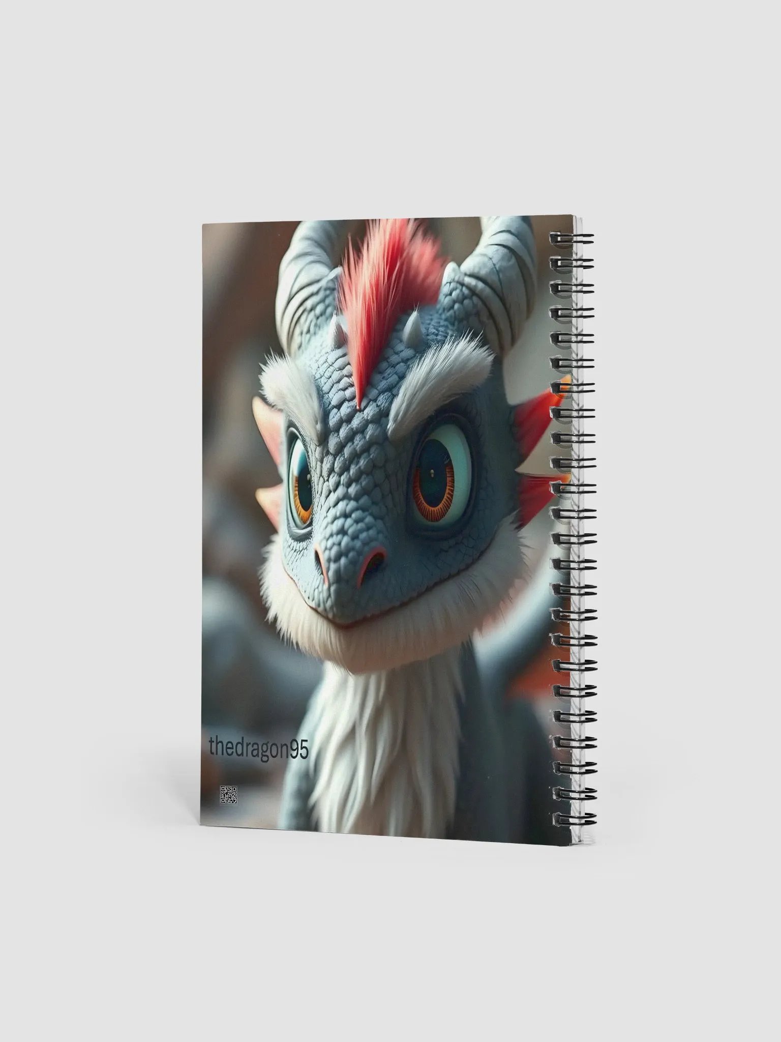 📓 Curious Dragon Spiral Notebook – Featuring Flammie 🐉✨ product image (2)