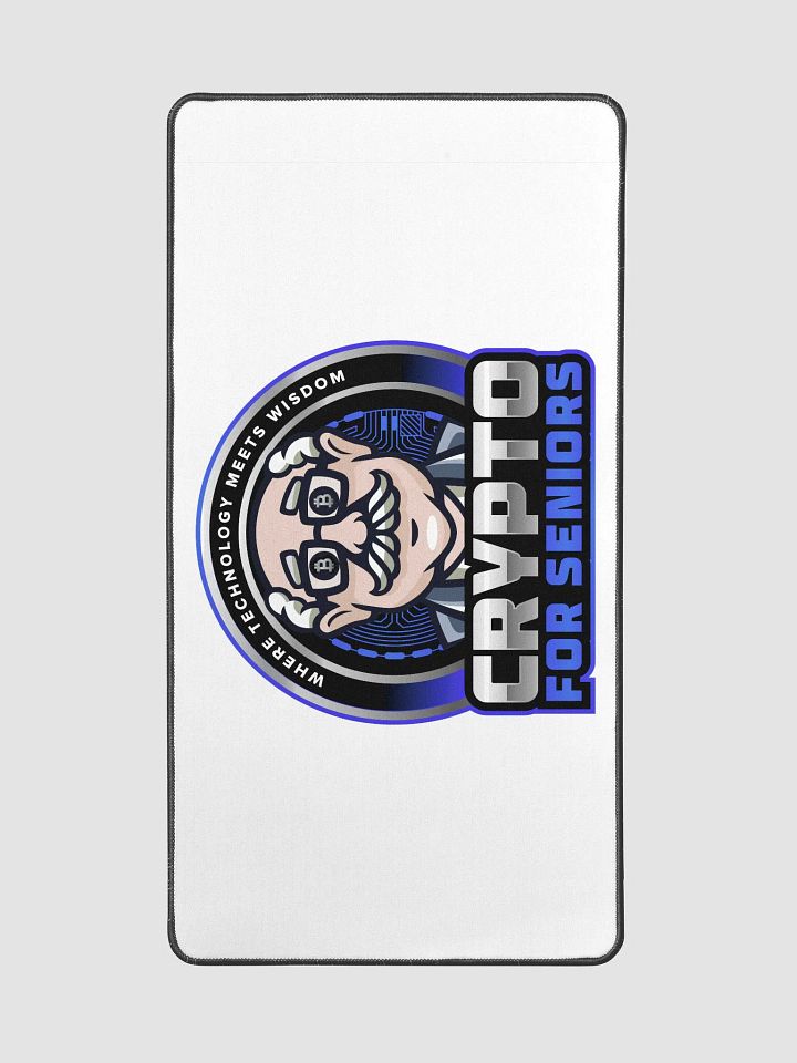 Crypto For Seniors Desk Blotter (New 3D Large Logo) product image (2)