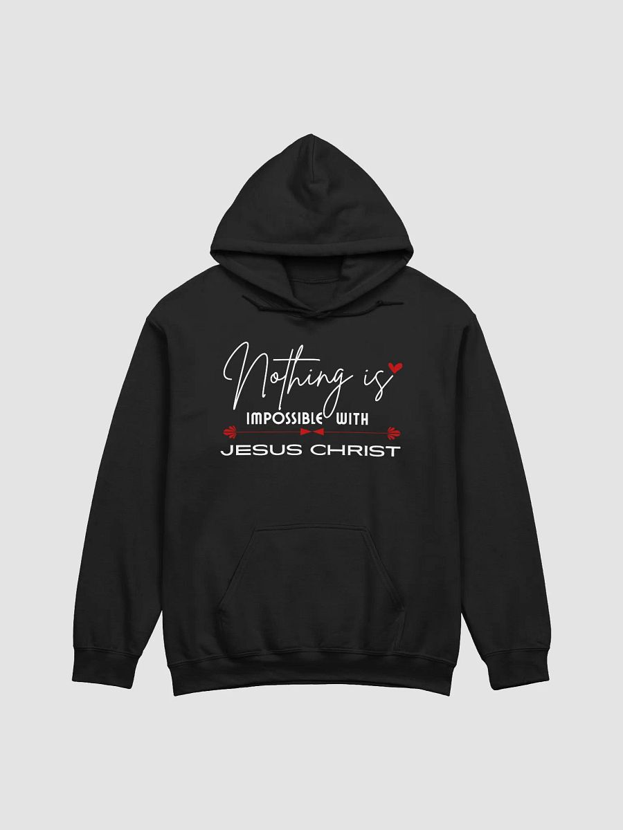 Nothing Is Impossible With Jesus Christ, Gildan Hoodie product image (2)