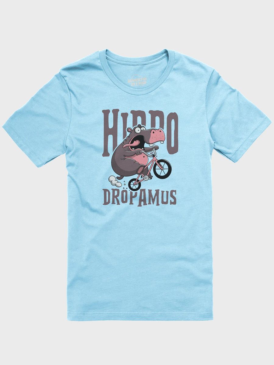 Hippodropamus Funny BMX T-Shirt – Hilarious Cartoon Hippo on BMX Bike | BMX Rider Gift Tee product image (1)
