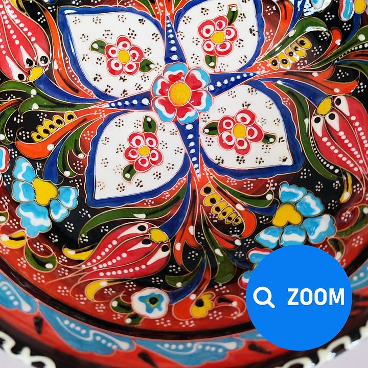 Handmade bowl (Red), Turkish decor — handmade pottery, handmade ceramic, home decor, handmade gift, Turkish ceramic product image (2)
