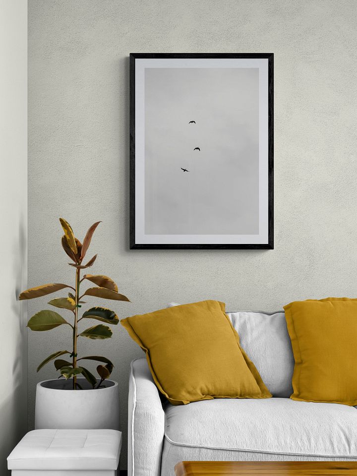 A Trio of Birds in Grayscale product image (1)