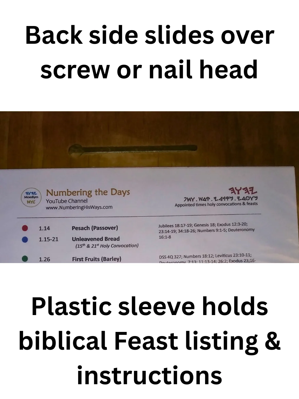 Custom Biblical Calendar Board : 364 Day Year, Religious Gift product image (8)