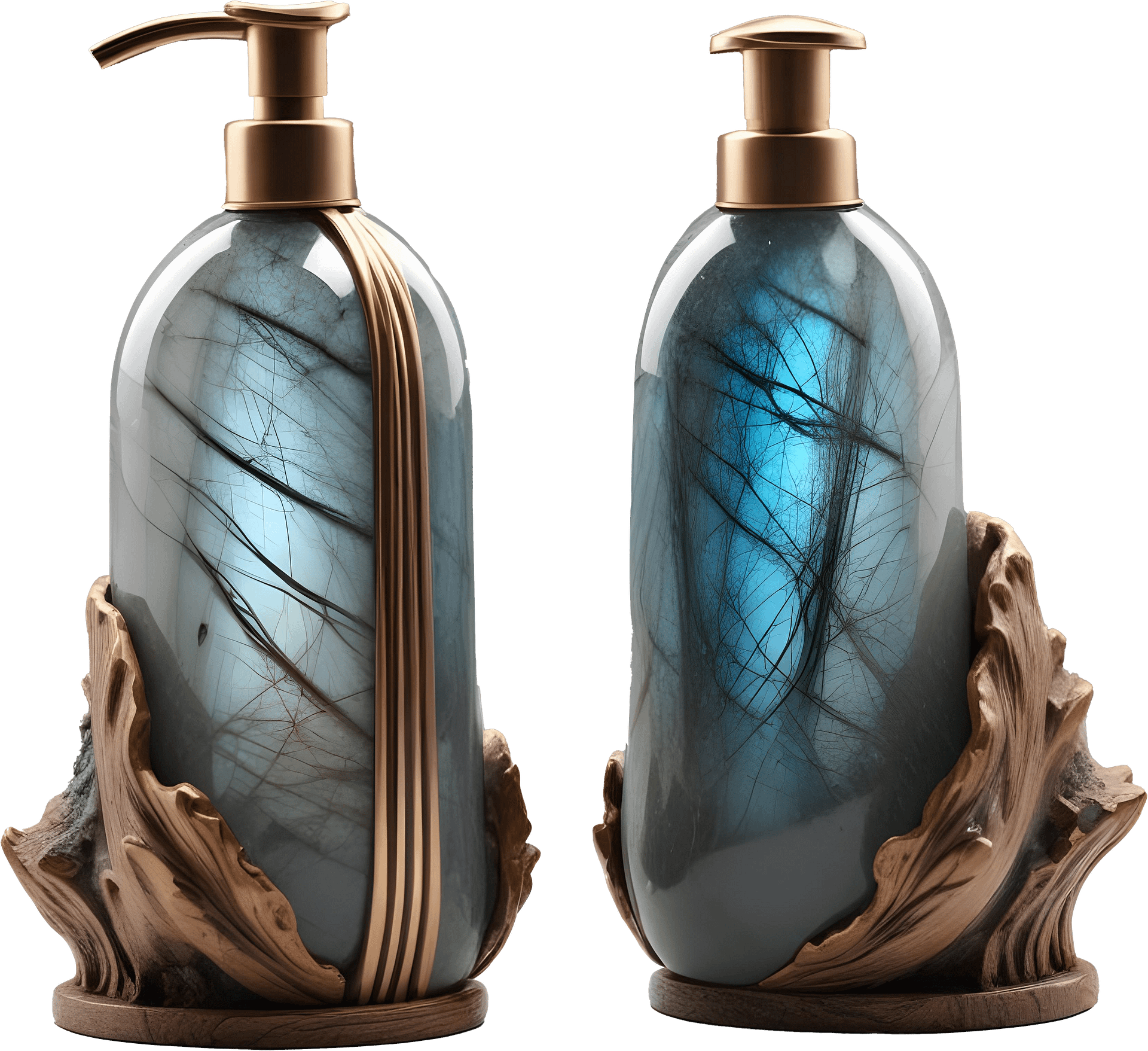 Celestial Grace – Art Deco Soap Dispenser Duo PNG product image (1)