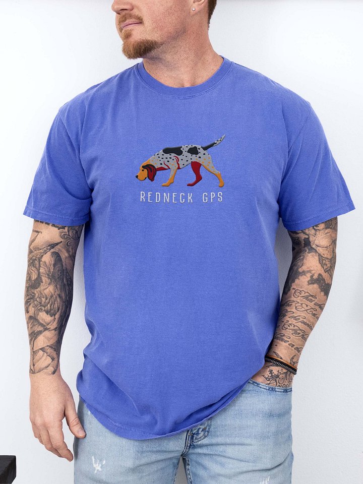 Redneck GPS T-Shirt(Embroidered) of an American English Coonhound product image (2)