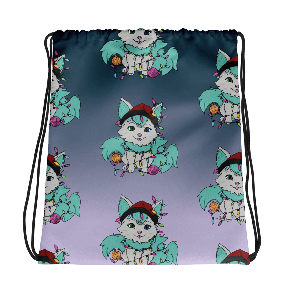 Festive Kitsune All-Over Drawstring Bag product image (1)