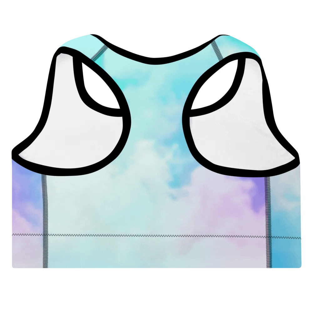 Blur cloud rainbow Design Padded Sports Bra - v2 product image (8)