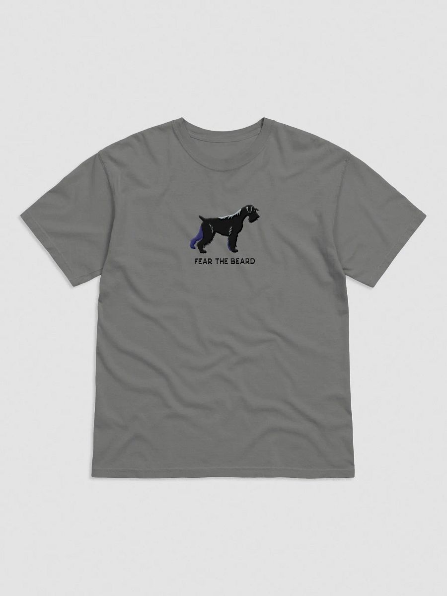 Fear the Beard T-Shirt(Embroidered) of a Standard Schnauzer(Black) product image (5)