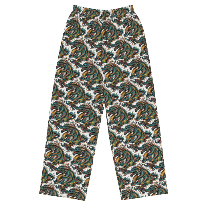 Dragon Print Unisex Wide-Leg Pants - Comfortable & Stylish with Side Pockets product image (2)