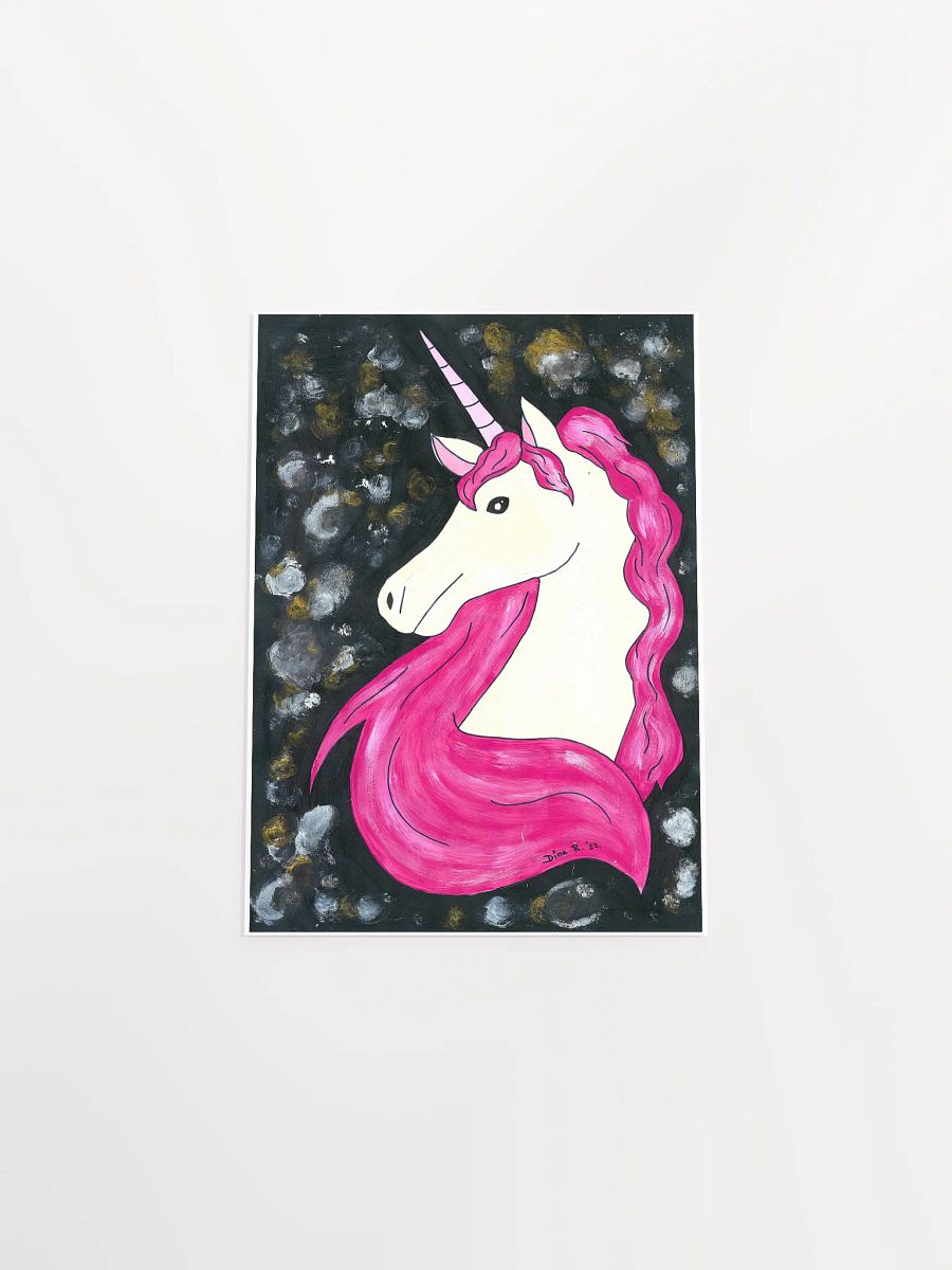 Unicorn - (art by Dina R.) - acrylic painting picture - Enhanced Matte Paper Poster (in) product image (14)