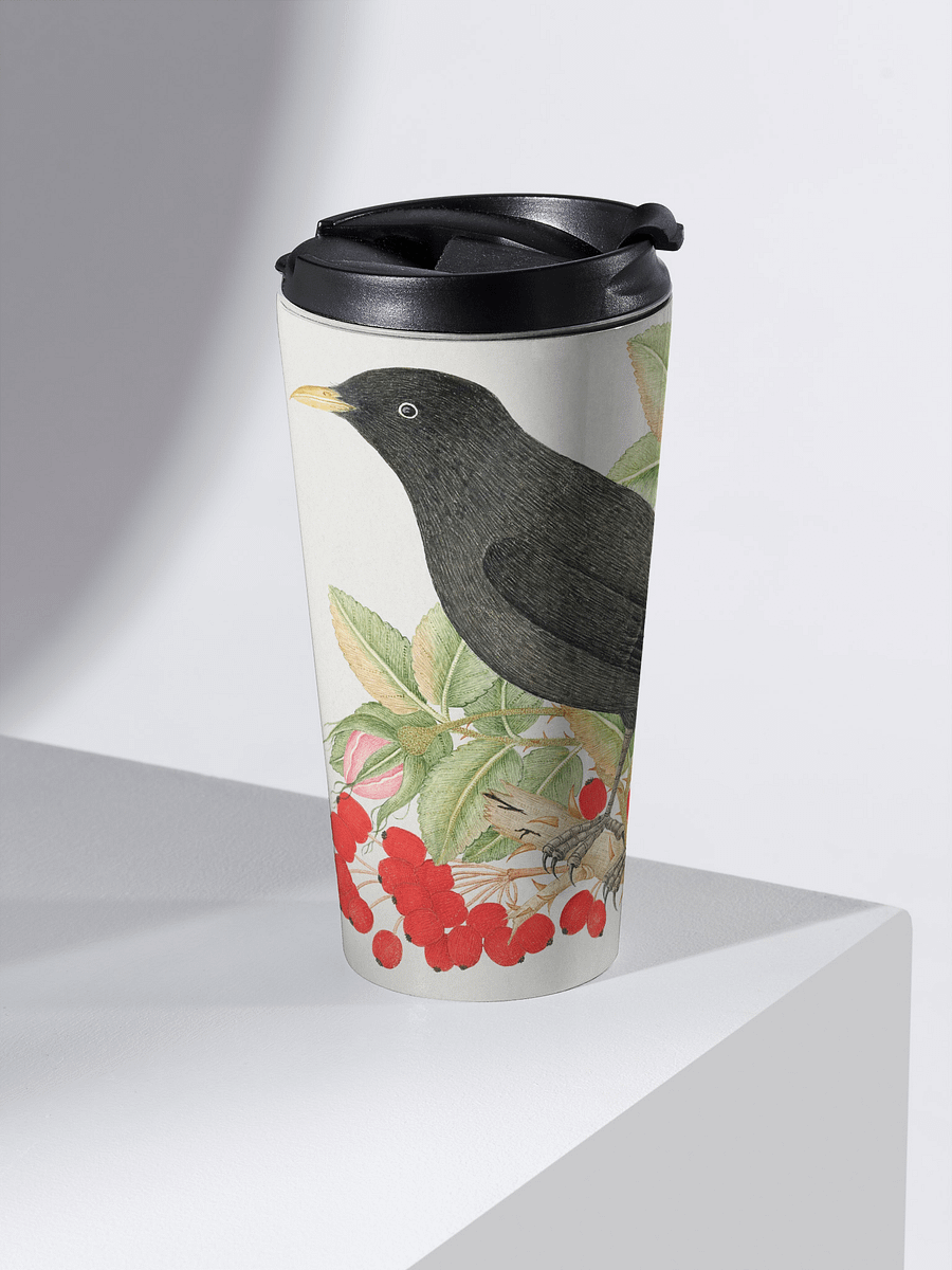 Whimsical Bird and Rose Stainless Steel Travel Mug product image (2)