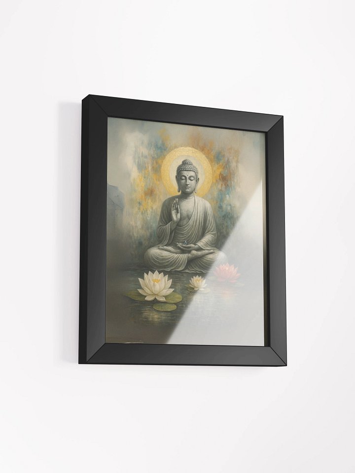 Framed Buddha Poster for Nichiren Buddhism | Peaceful Meditation Art with Lotus Flowers | Inspires Faith, Strength & Clarity product image (33)