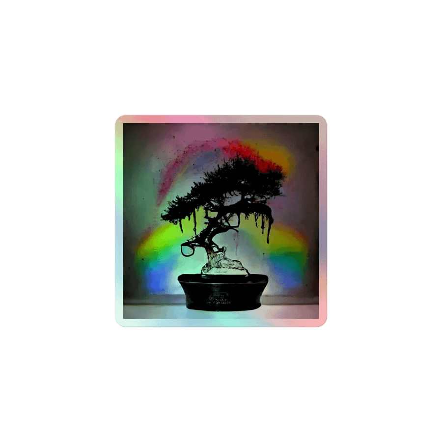 Rainbow Bonsai Holographic Sticker Sheet product image (1)