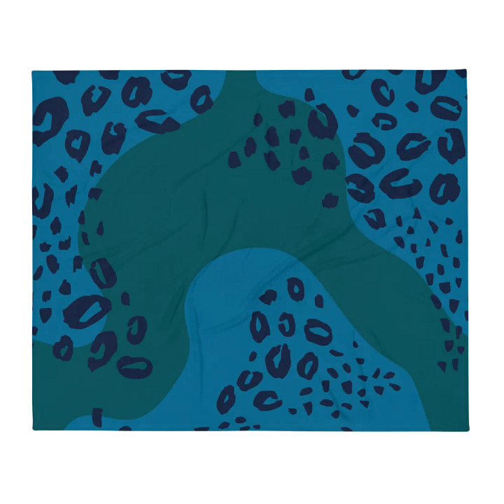 Teal Animal Print Throw Blanket product image (2)