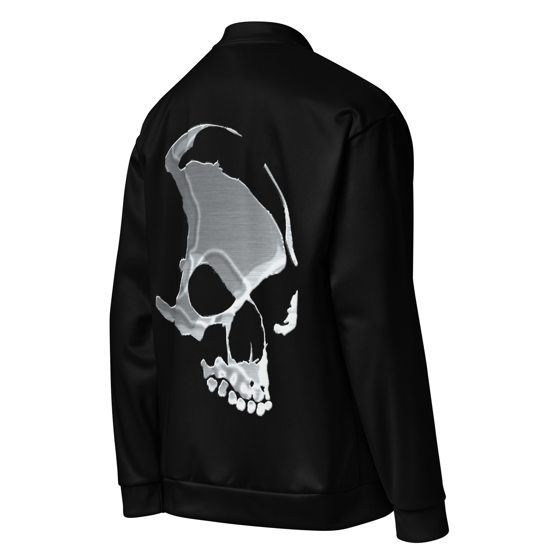 Armada Skull All-Black Bomber Jacket product image (4)