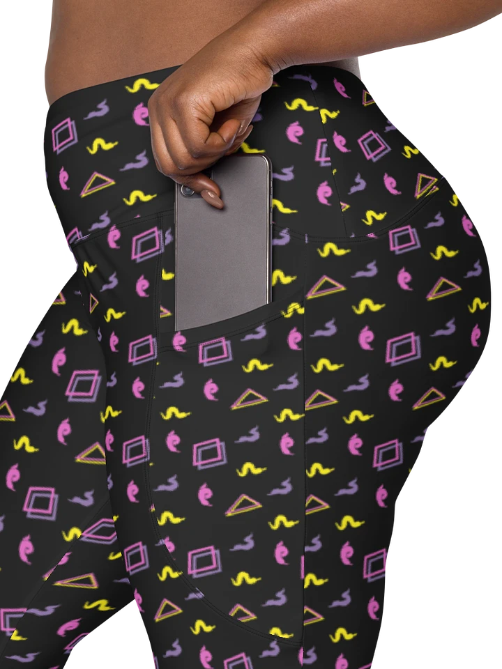 Oh Worm black pattern pocket leggings product image (1)