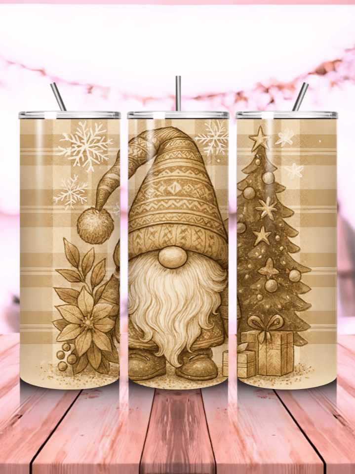 Gnomes Tumbler Wrap PNG – 20oz Skinny Sublimation Design with Whimsical Winter Gnome Characters & Cozy Seasonal Colors – Perfect Winter Gift – 300 DPI Instant Digital Download product image (1)