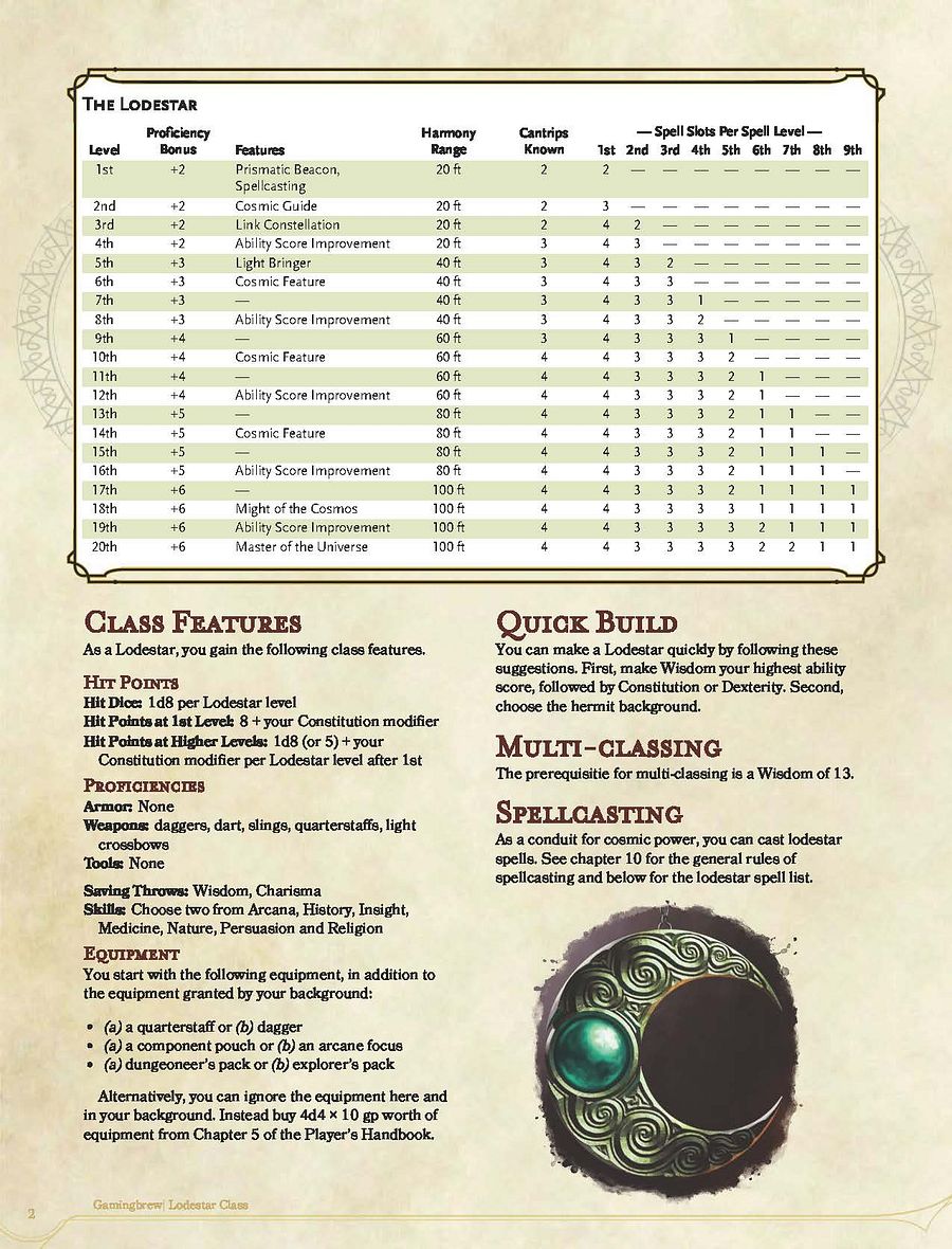 Lodestar 5E Class (PDF) product image (2)
