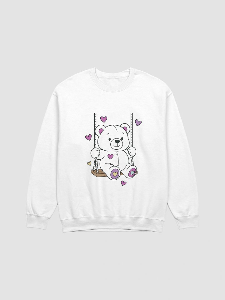 Cute Bear Swinging Crewneck Sweatshirt | Aesthetic Cozy Outfit product image (1)