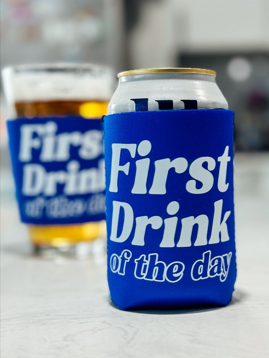 First Drink - Premium Neoprene Can Koozie product image (2)