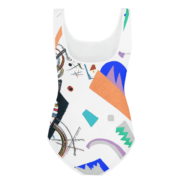 Abstract Lithographic Pattern Design Youth One Piece Swimsuit - V2 product image (2)