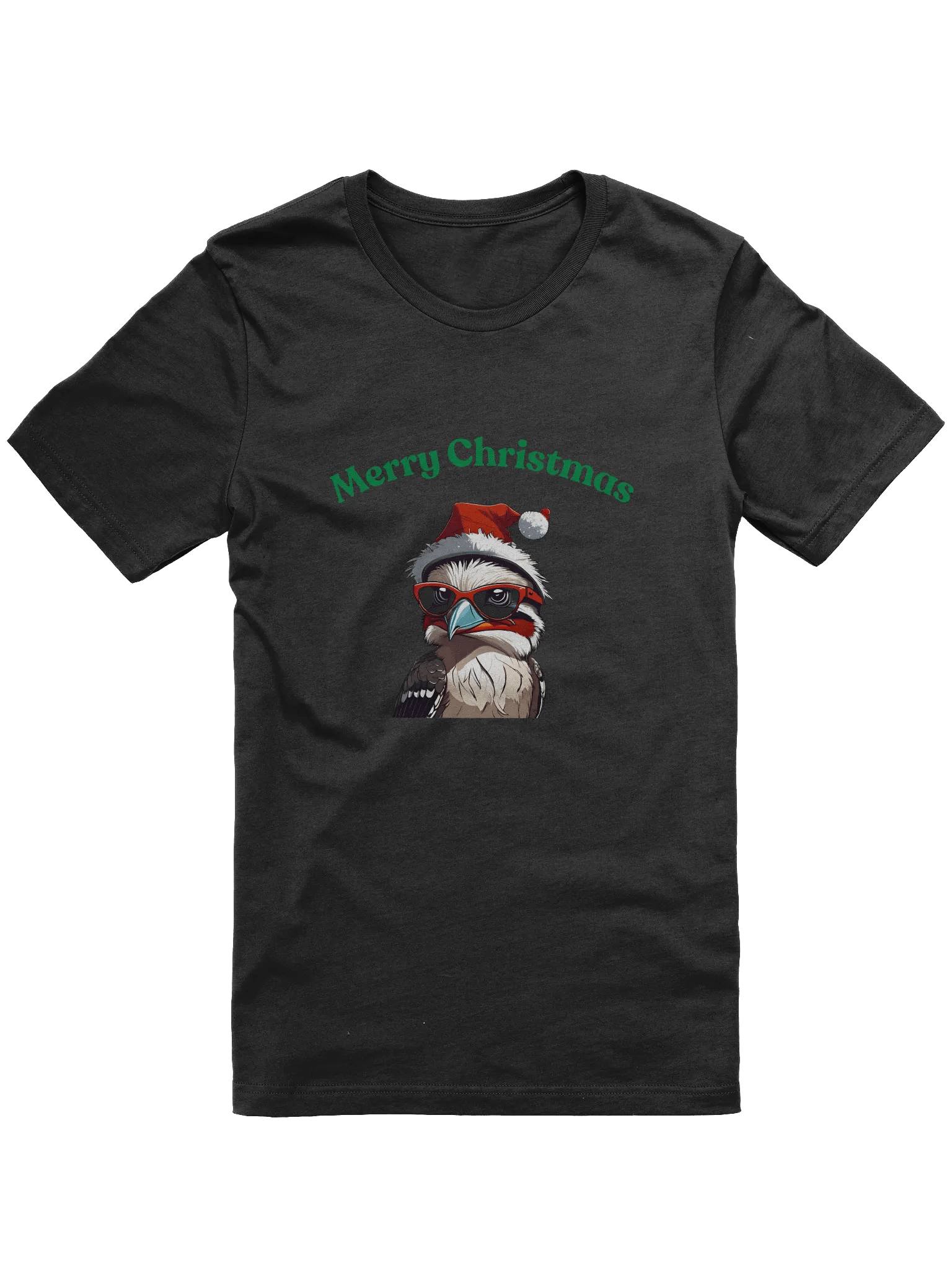 Festive Kookaburra Merry Christmas T-Shirt - 2 - Green product image (1)