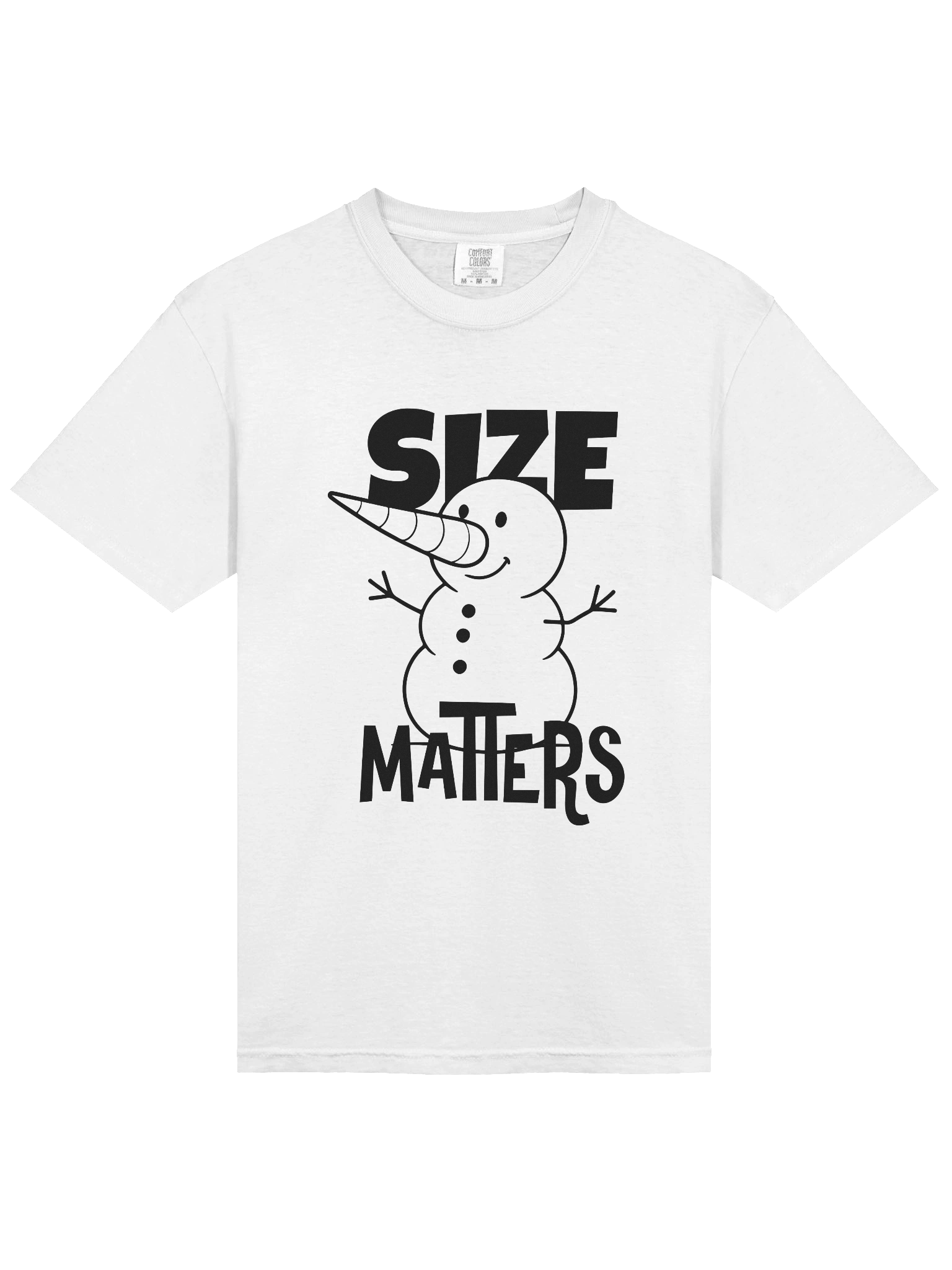"Size Matters" Snowman Carrot T-Shirt | Funny Adult Humor Christmas Tee product image (3)