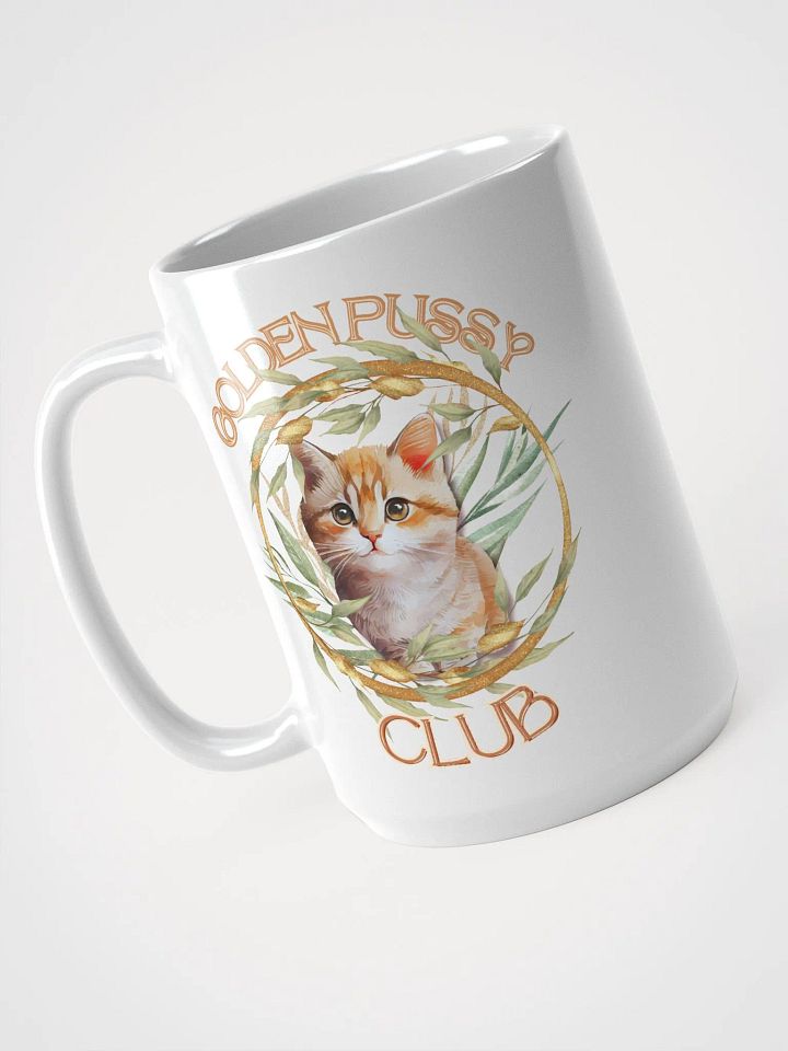 GOLDEN PUSSY CLUB white glossy mug product image (1)
