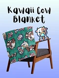 Kawaii Cows Funny Blanket for Cow Lovers product image (1)