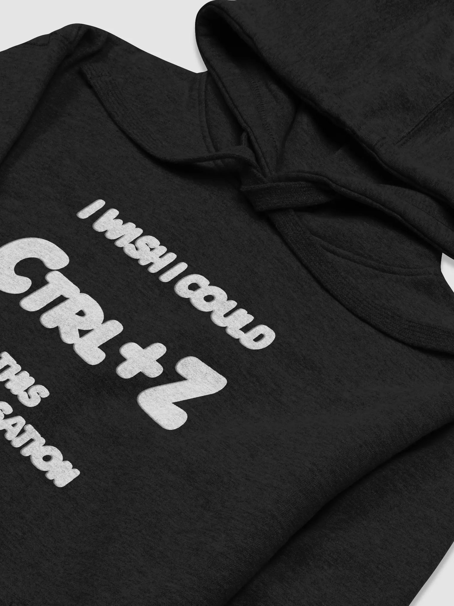 【Ctrl+Z】White Text Unisex Premium Hoodie product image (2)