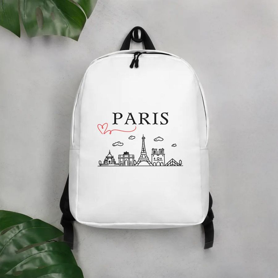 Love Paris with Monuments Minimalist Backpack product image (4)