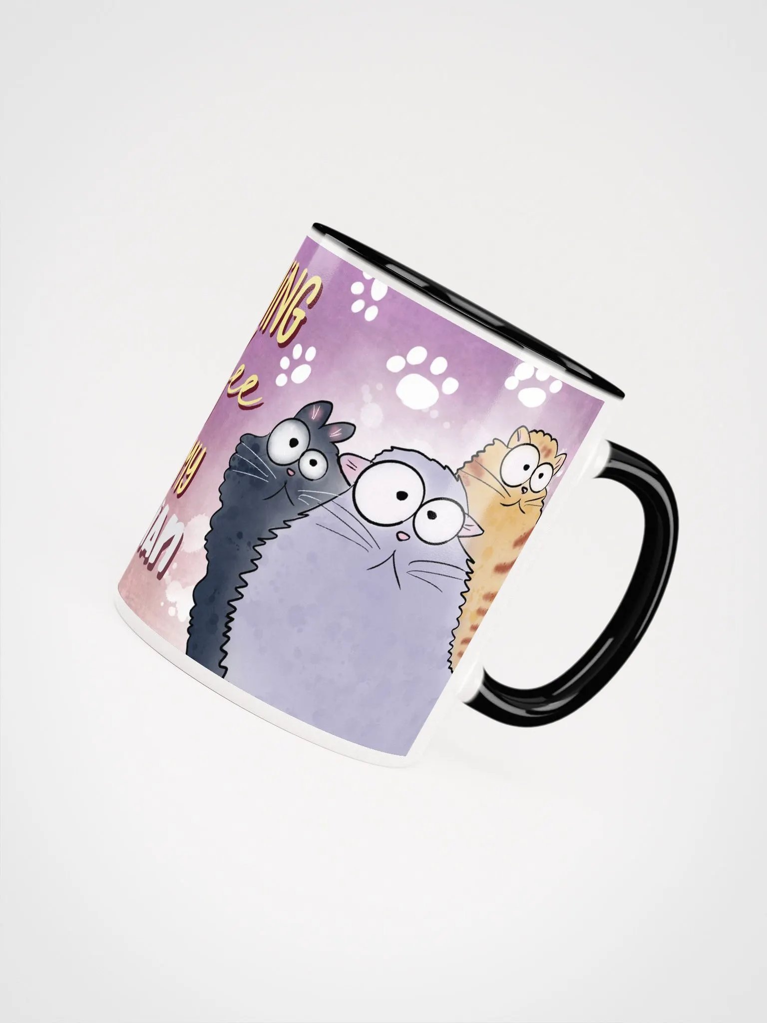 Morning Coffee With My Persian Cat Accent Mug product image (5)