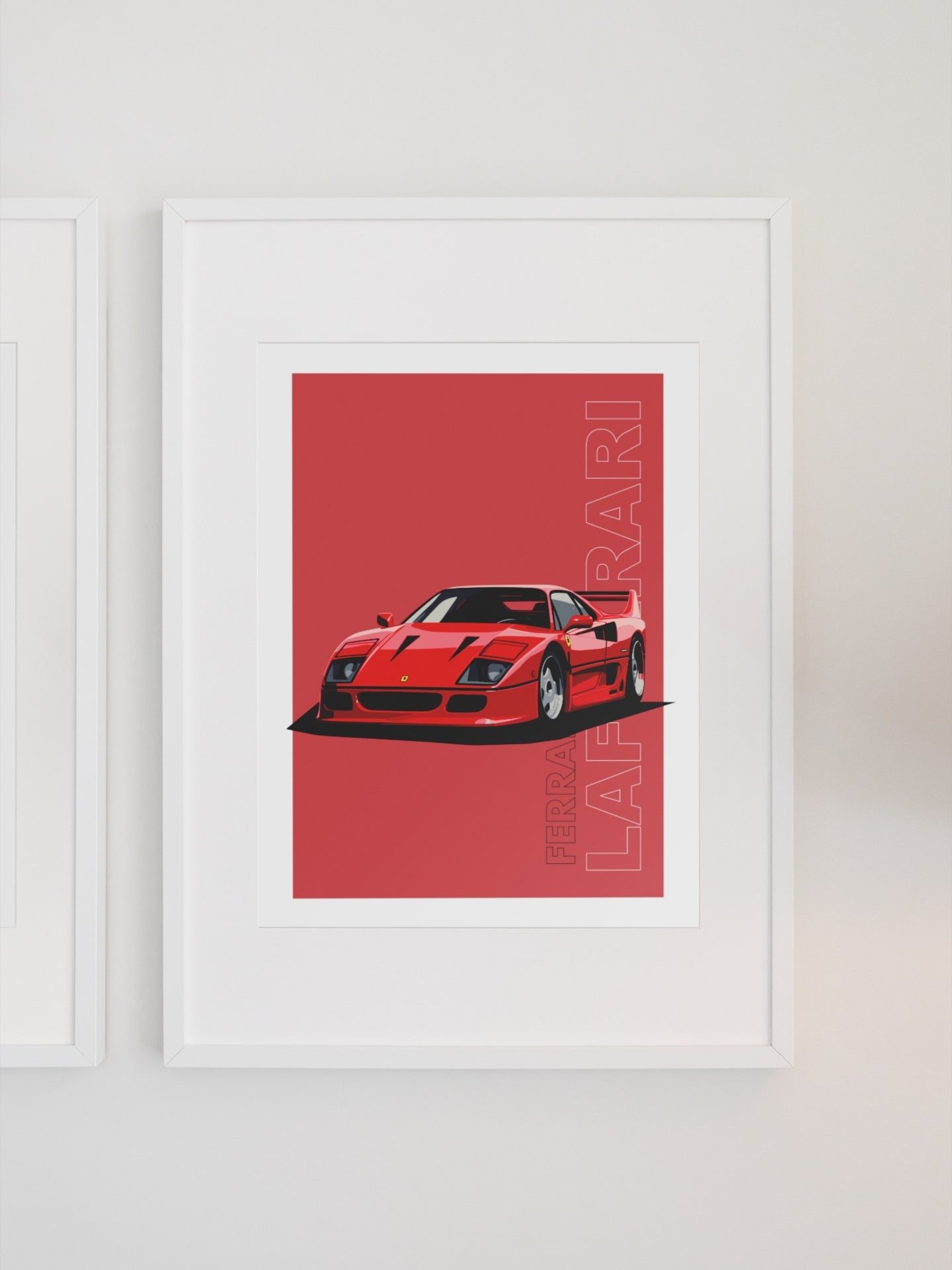 Classic Ferrari LaFerrari Poster, Iconic Red Supercar Print, Legendary Sports Car Wall Art, Automotive Enthusiast Decor, Italian Car Design product image (1)