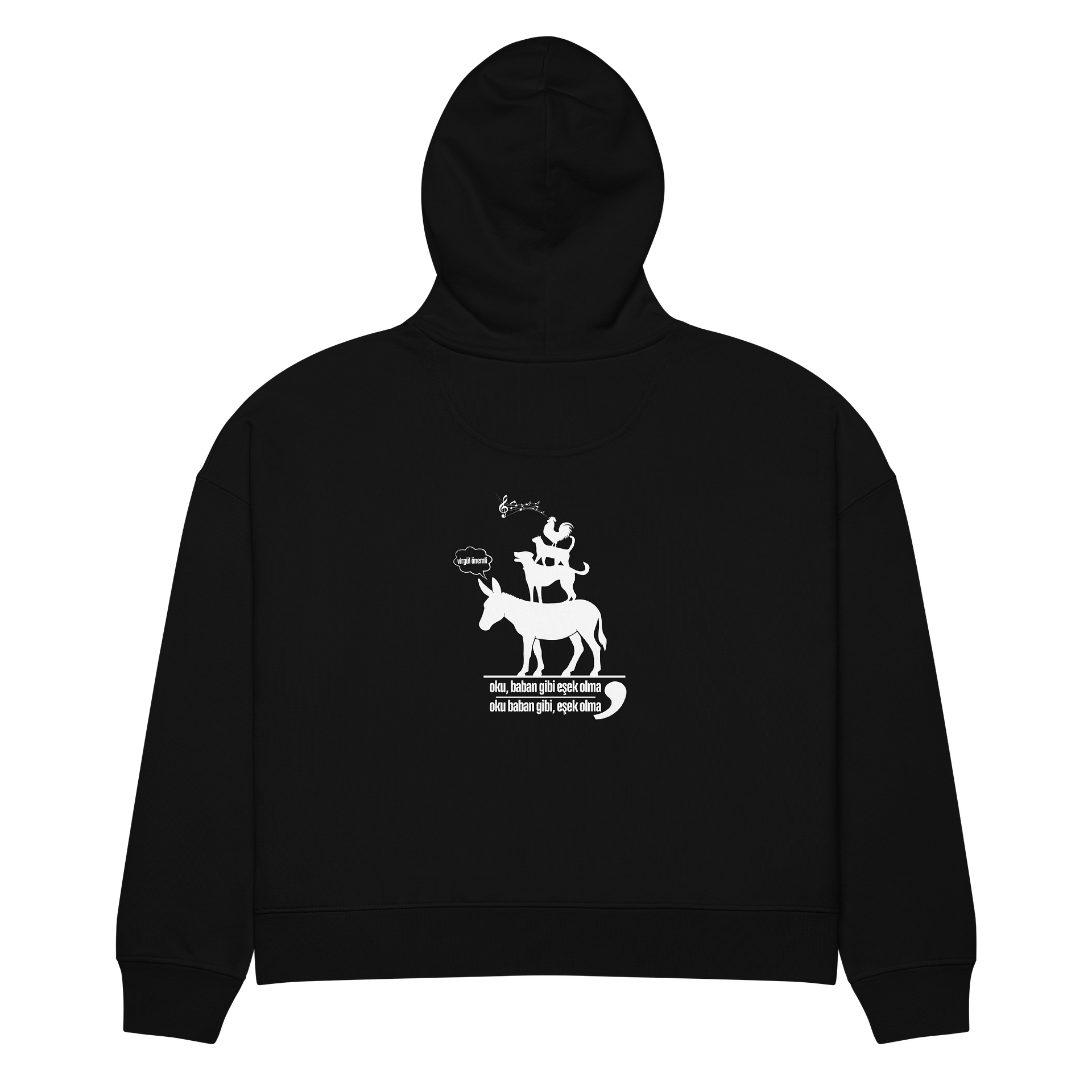 "Virgül Önemli | Oku Baban Gibi Eşek Olma" Tasarımlı Stanley/Stella Kadın Organic Hoodie | %100 Organik Pamuk product image (1)