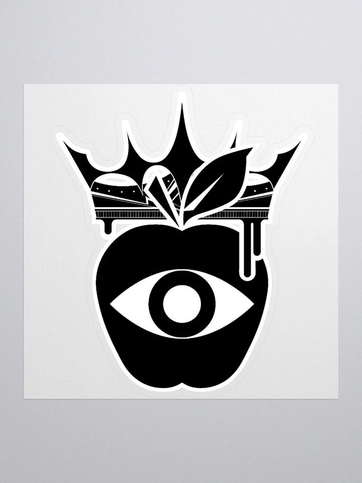 Crowned Apple LARGE (Black) ✦ Kiss Cut Stickers product image (2)