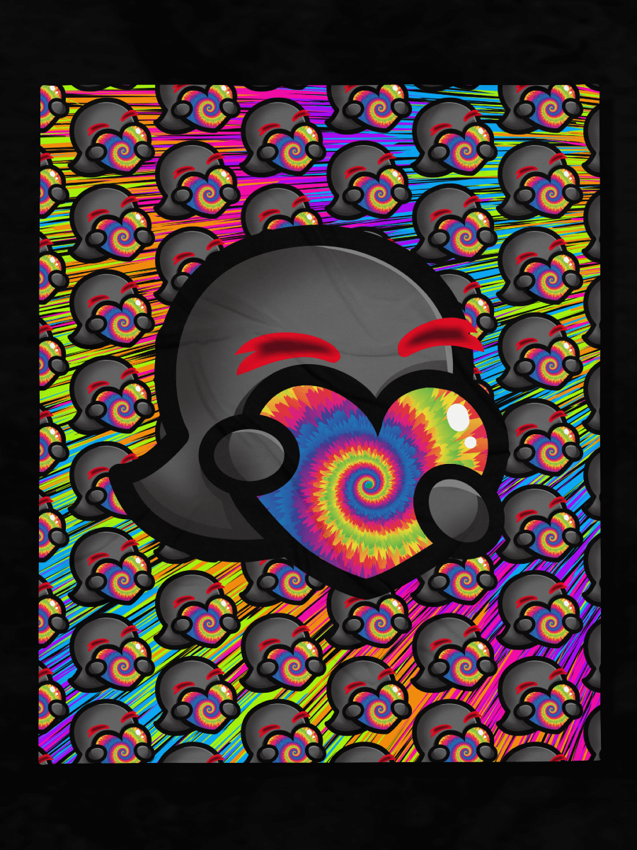 Tie Dye Heart Spam Throw Blanket product image (1)