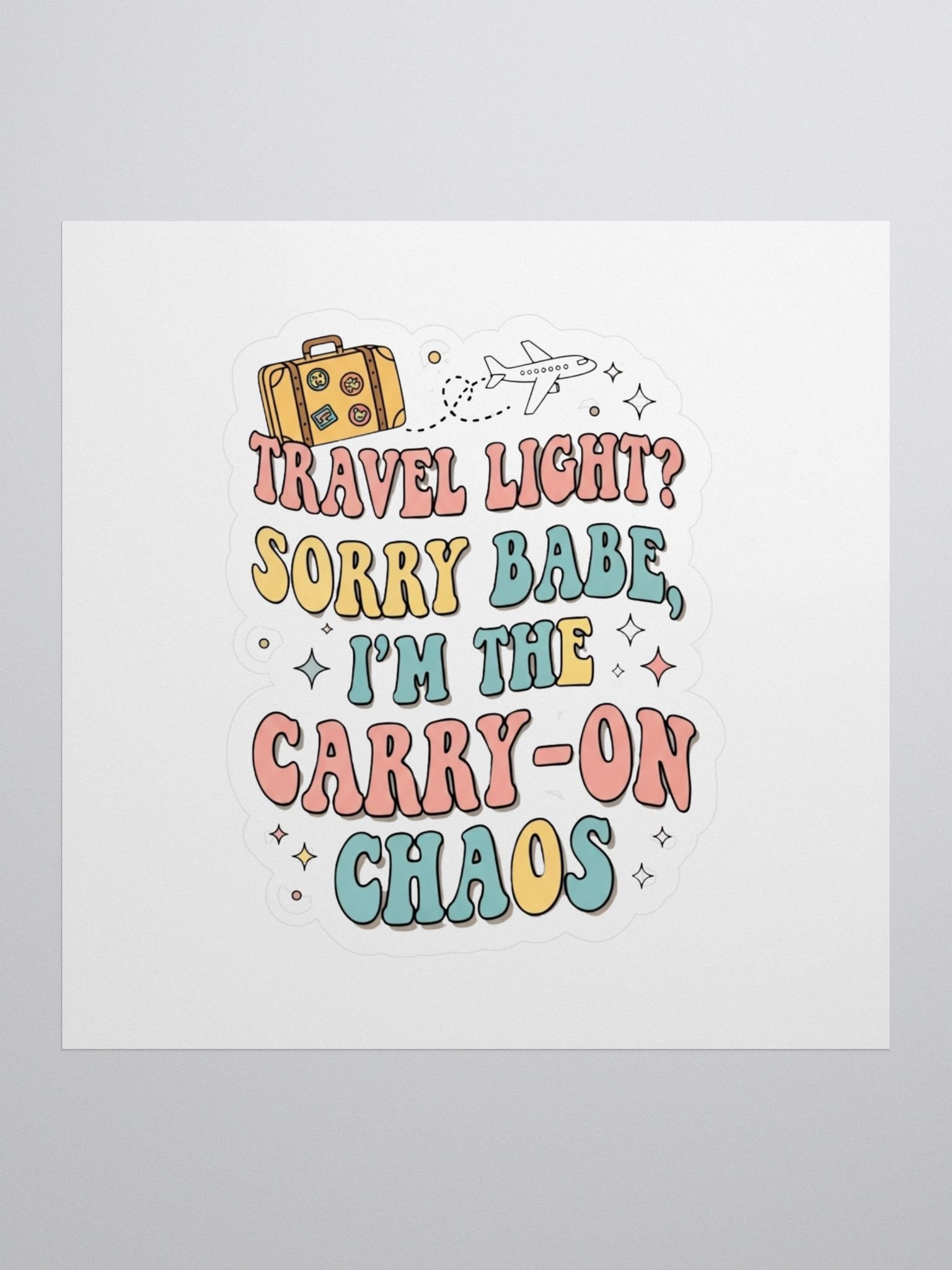 Vacation Mode Sticker – Carry-On Chaos Fun product image (1)