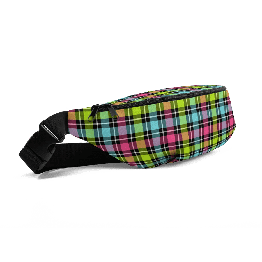 Neon Checkered Plaid Fanny Pack product image (3)