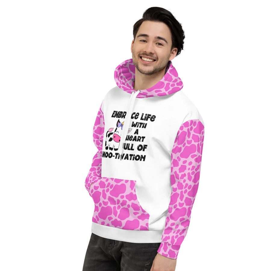 Mootivation Pink Cow Hoodie product image (7)