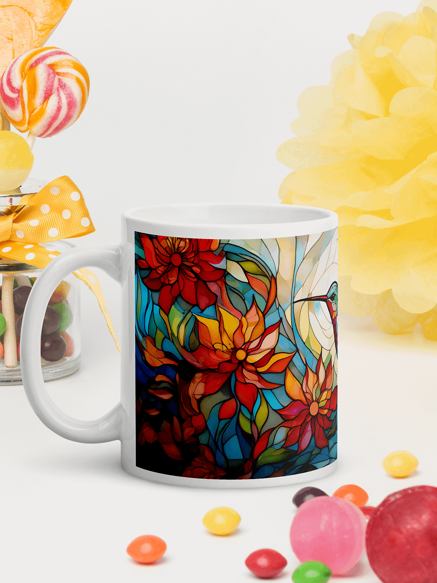 Hummingbird Mug Stained Glass Floral product image (3)