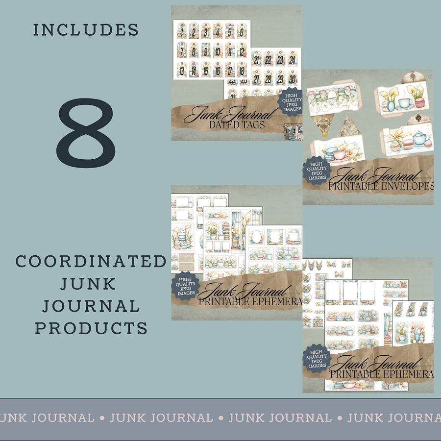 Macaron Lillies - Junk Journal Bundle V6 product image (3)
