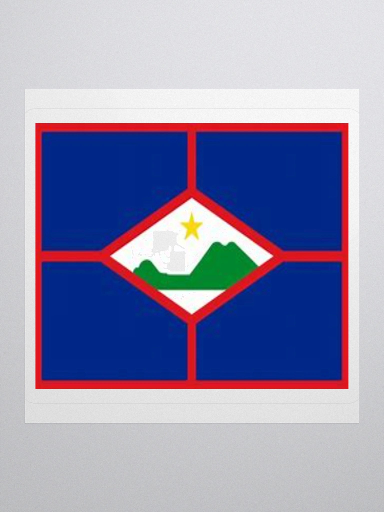 Sint Eustatius Flag Sticker - Durable Vinyl for Indoor Use - Multiple Sizes Available product image (1)