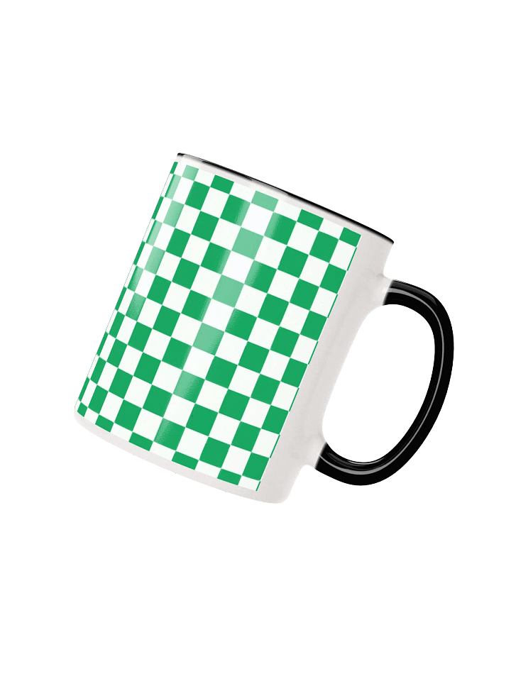 Checkered! Green and White Checkers Mug product image (2)
