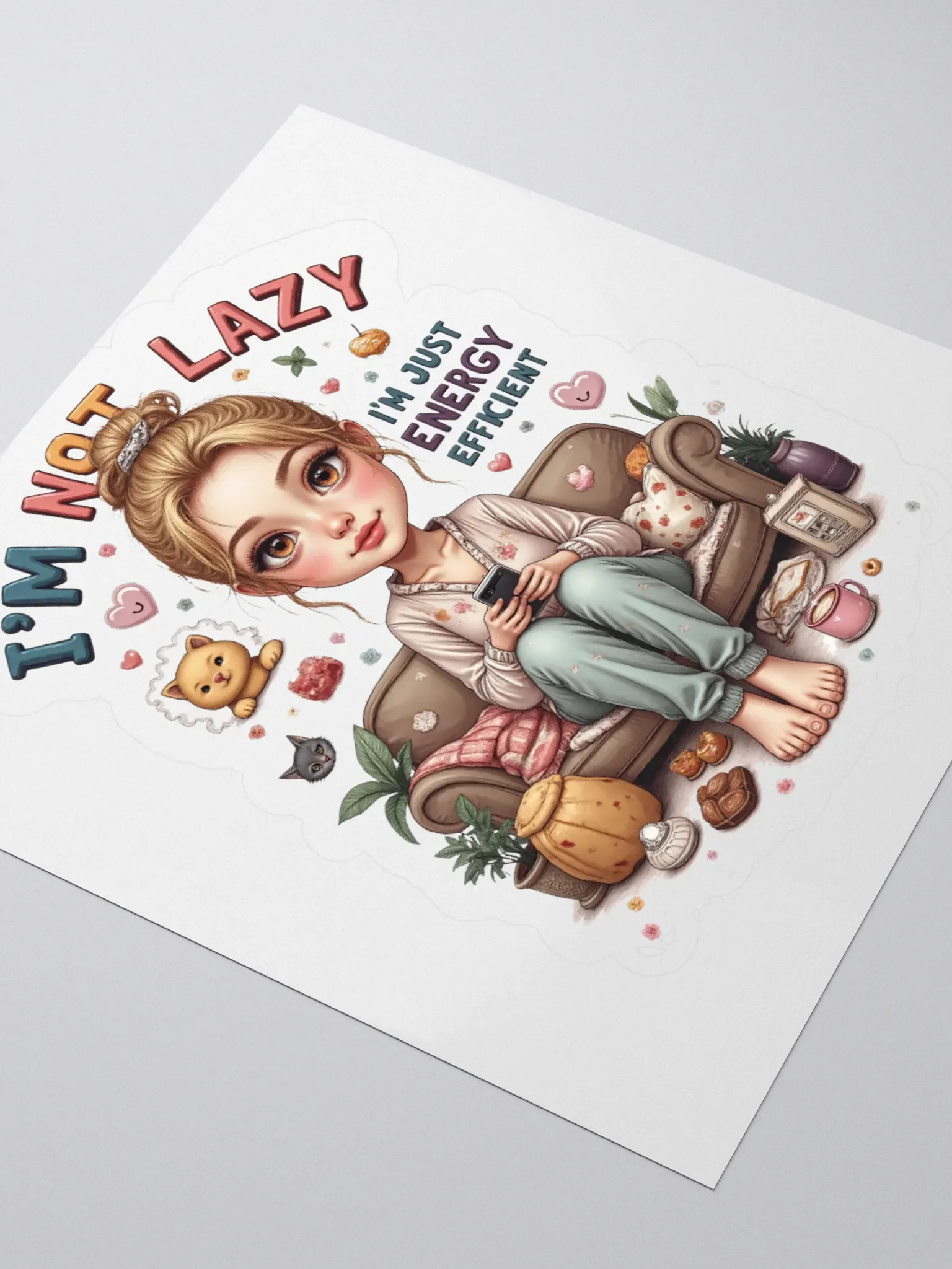 I'm Not Lazy I'm Energy Efficient Stickers product image (9)