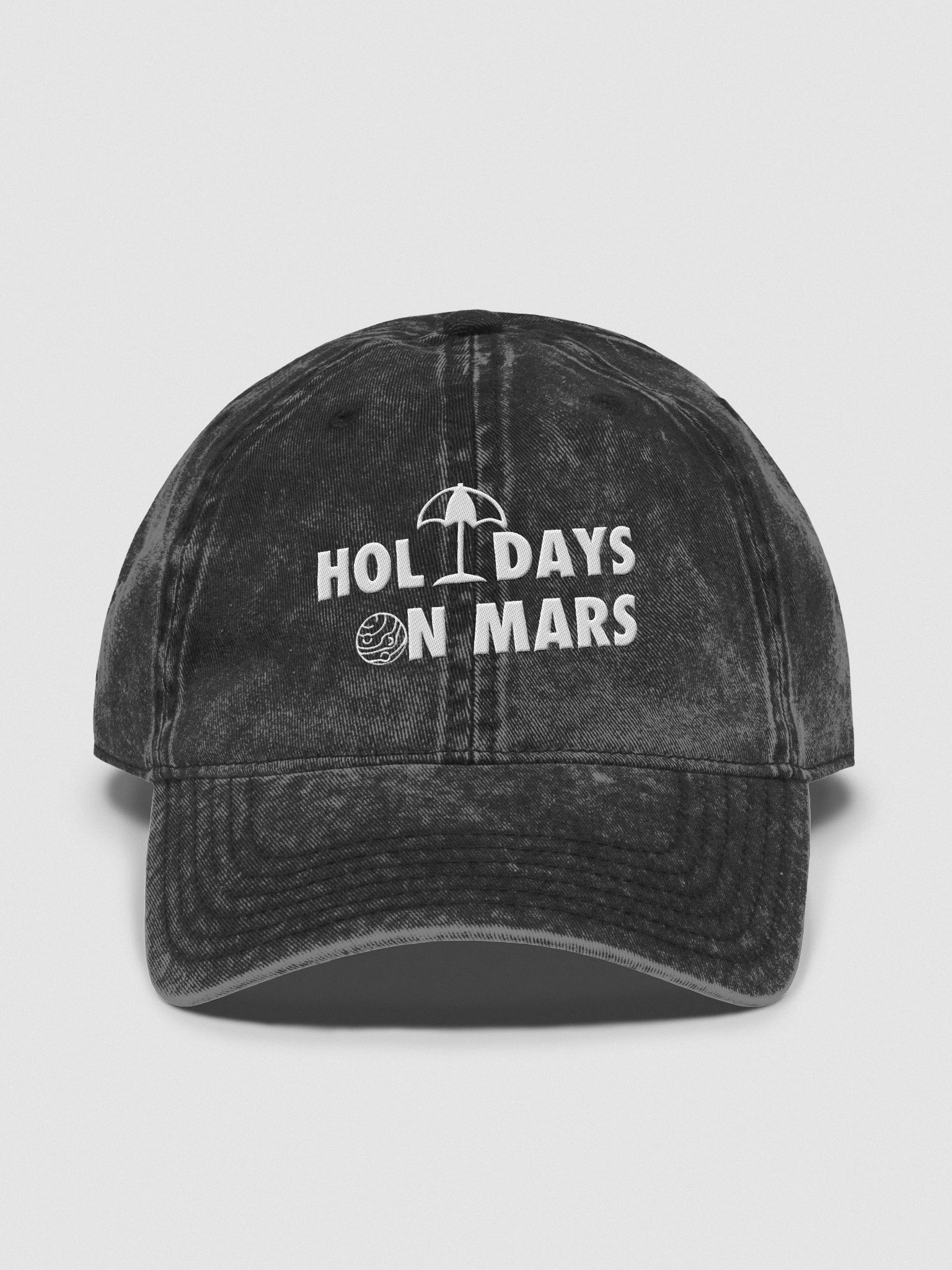 Holidays On Mars | Logo White Denim Hat product image (1)