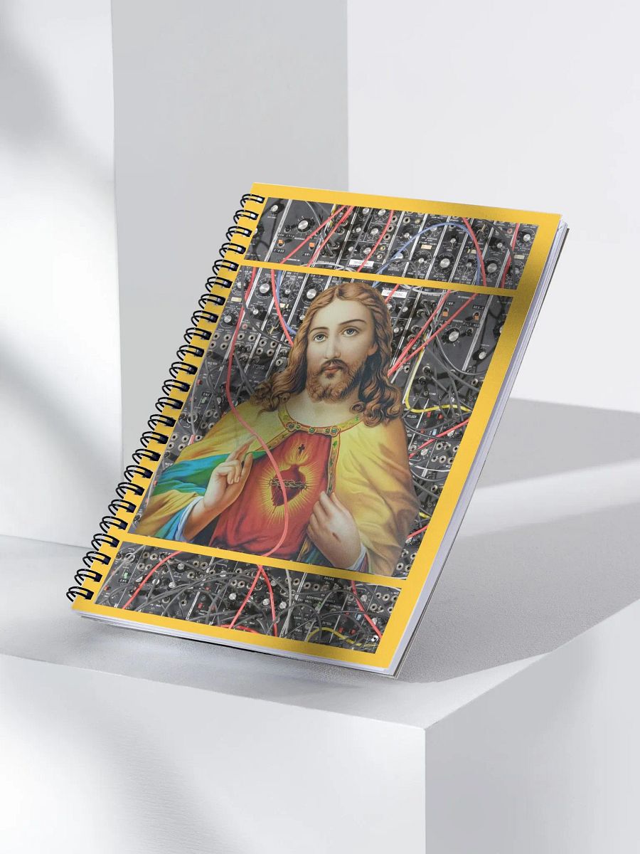 Jesus Christ Sacred Moog by Frank Fonik, EDM Techno Spiral Notebook product image (3)