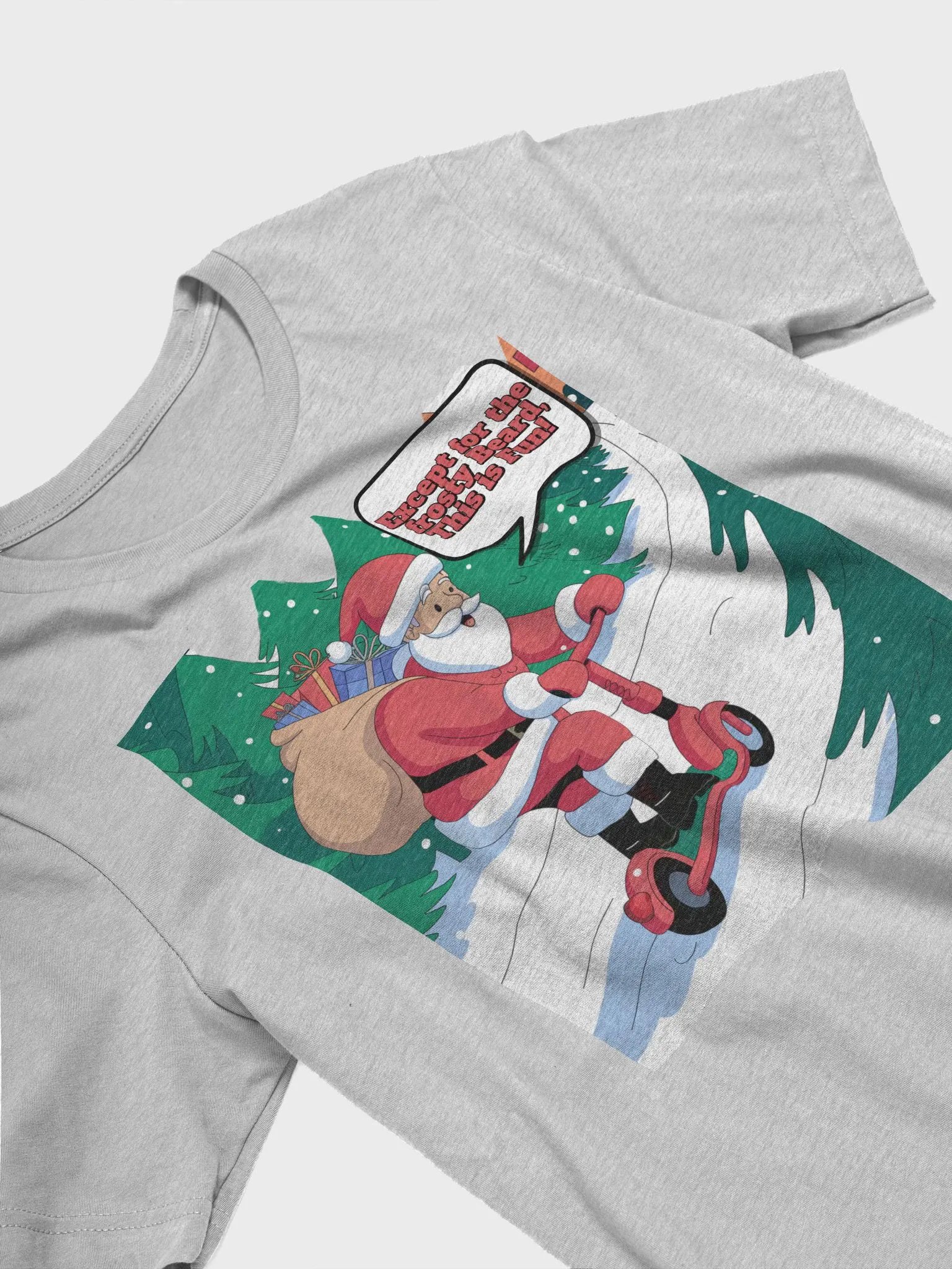 Santa Claus E-Scooting Up A Hill - T-shirt product image (15)