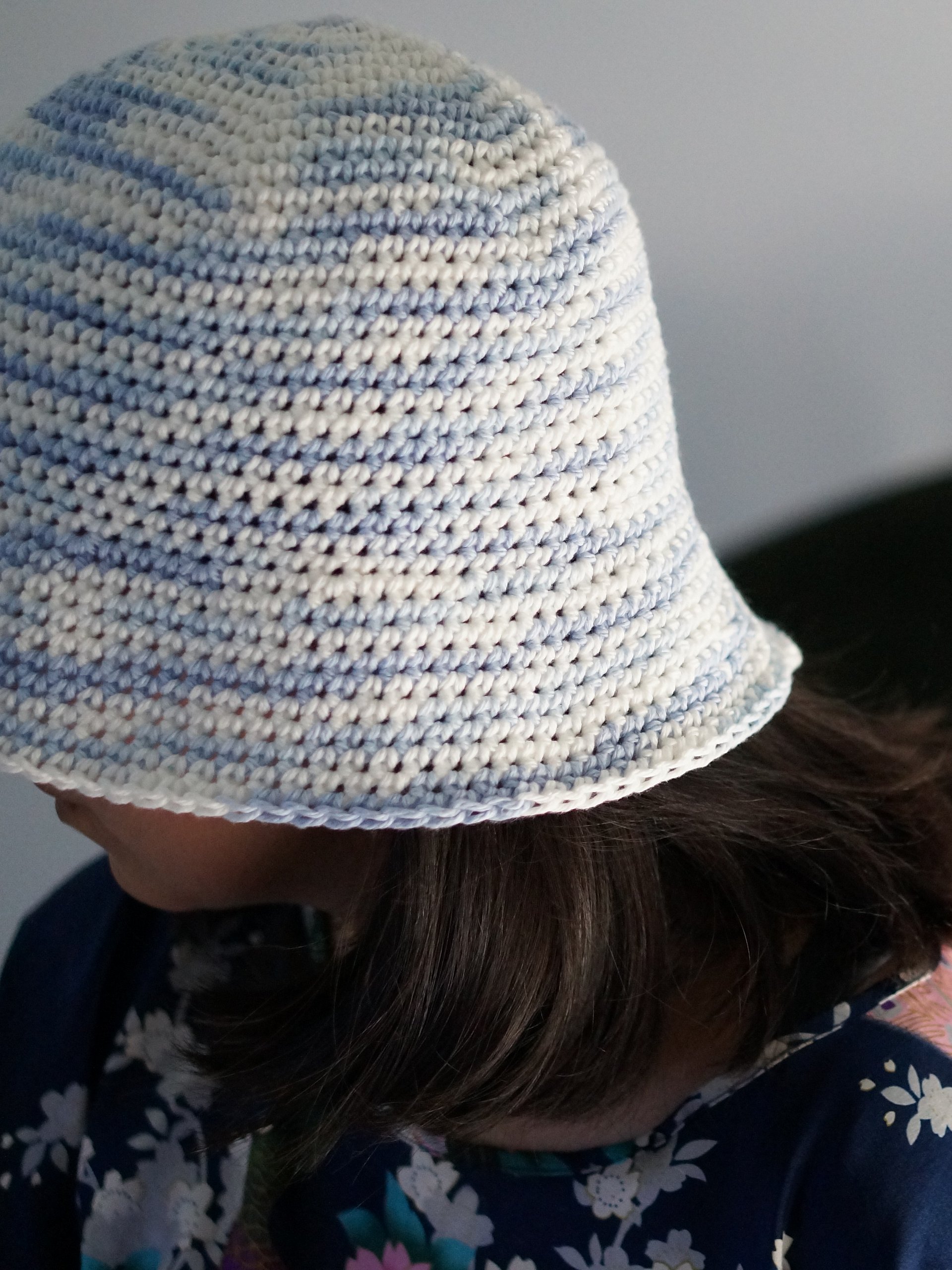 Perfect single crochet bucket hat pdf pattern product image (1)