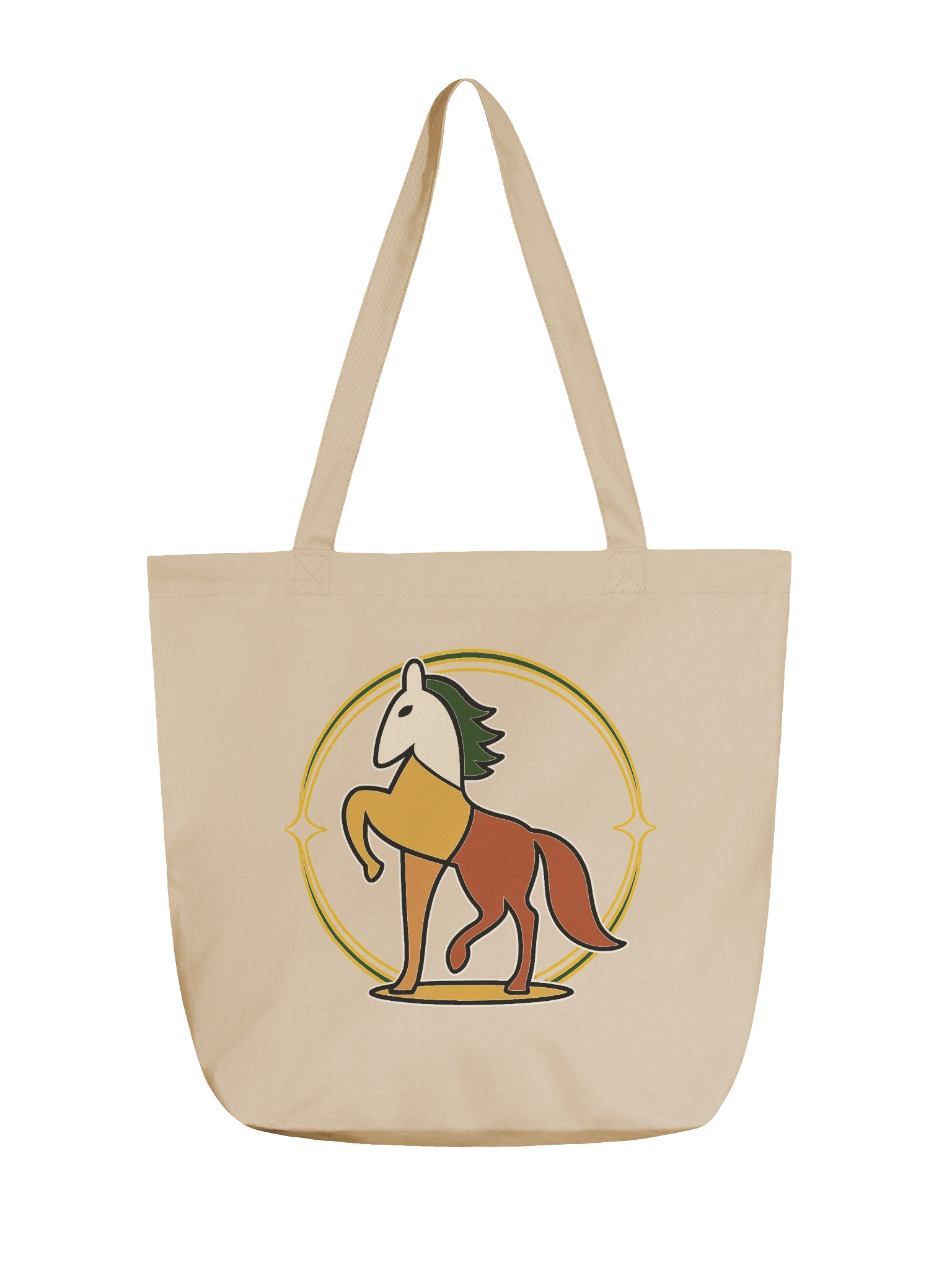 Patchwork Stallion Tote Bag – Eco-Friendly Canvas Art for Everyday Carry product image (1)
