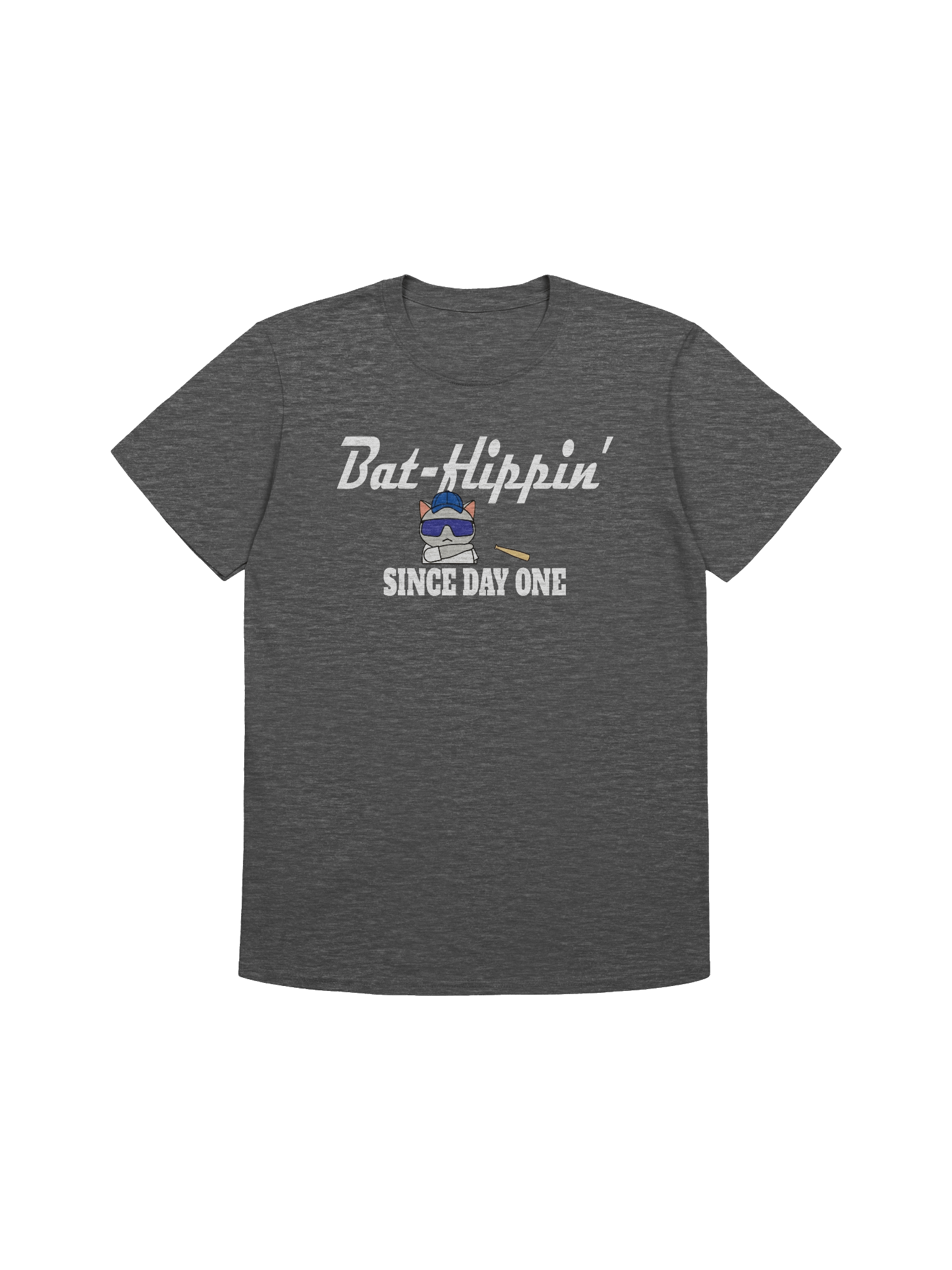 Baseball Cat (Bat-flippin' Since Day One) - Unisex Adult Super Soft Lightweight T-shirt product image (2)